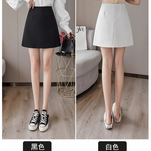 French-style fitted suit half skirt hot girl high-waisted skirt children's clothing spring fashion slimming petite A-line short skirt