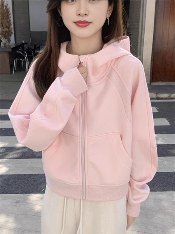 连帽卫衣外套女2025新款春秋款宽松休闲百搭薄款开衫拉链运动上衣|undefined