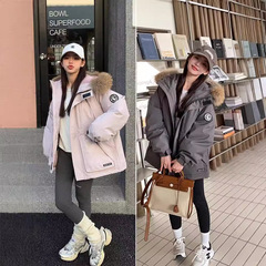 90绒小个子加厚保暖羽绒服女2025冬新款韩版休闲宽松学生工装外套