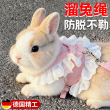兔子牵引绳溜兔子专用防挣脱外出宠物侏儒幼兔衣服牵兔绳溜兔神器
