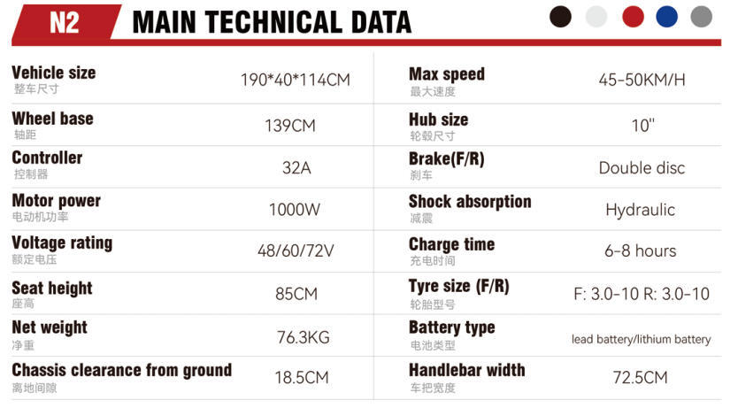 High-Power Electric Motorcycle Long Range E-Bike