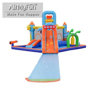 Airmyfun Inflatable Castle Home Water Spray Castle Slide Children's Inflatable Slide Water Spray Slide Small Home
