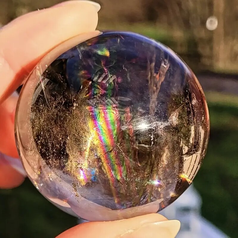 Natural Tea Crystal Ball Tea Yellow Ball Crystal Crafts Home Entrance Desktop Decorative Ornaments East China Sea Crystal Wholesale