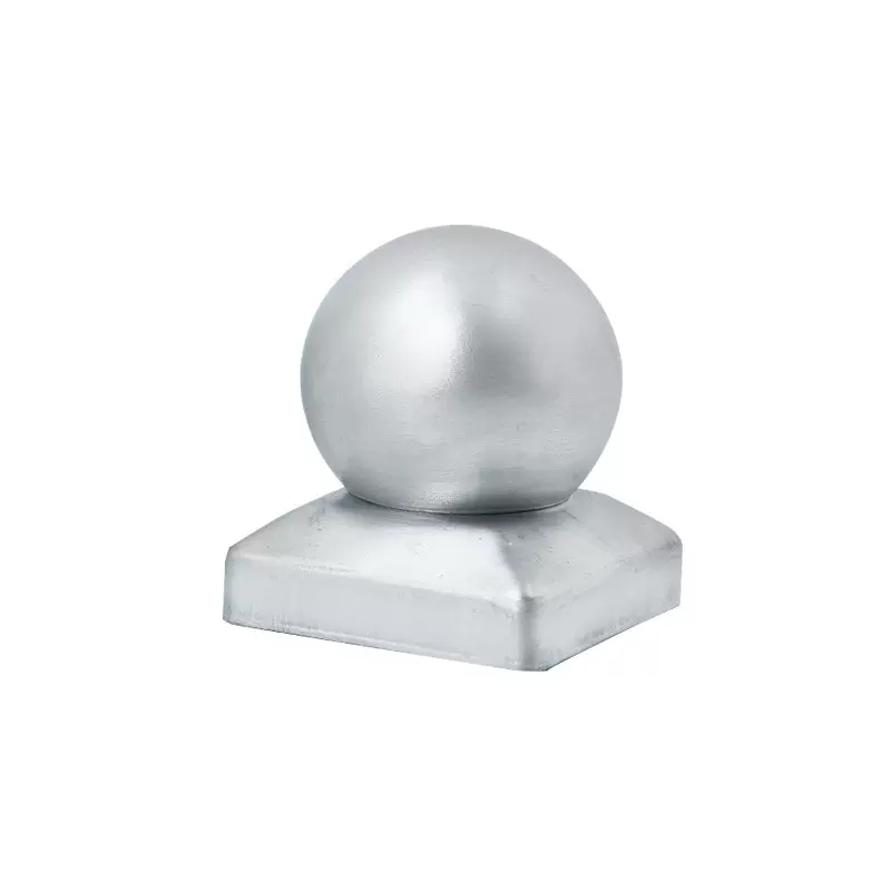 铁艺护栏装饰盖帽加厚冲压铁球盖围栏柱头方管防雨帽庭院大门球盖