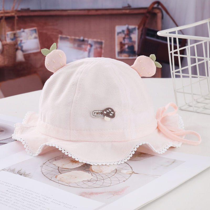 Sombrero de bebé primavera y otoño delgado sombrero de pescador infantil lindo super lindo bebé niñas sombrero de bañera de protección solar