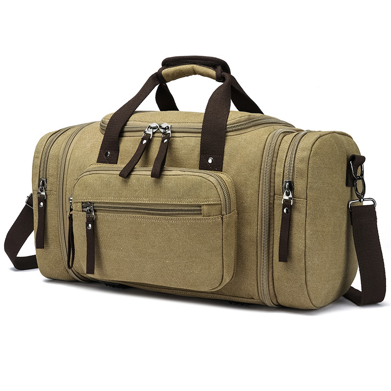 Estilo coreano transfronterizo de gran capacidad de equipaje bolsa de viaje casual de moda al aire libre crossbody portátil bolsa de viaje de lona
