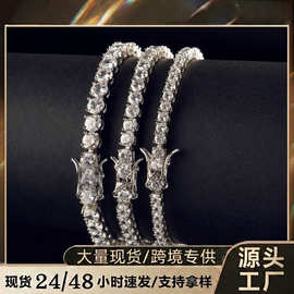 欧美嘻哈网球手链3mm4mm5mm  单排钻铜微镶锆石手链Tennis Chain