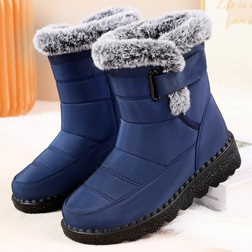 Snow boots women's winter new thick sole ankle boots wholesale cold-proof cotton boots with velvet warm long women's boots