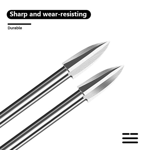 Cross-border new model wood carving drill bit 3-8mm milling cutter 3 slot white steel sharp edge woodworking tools wholesale