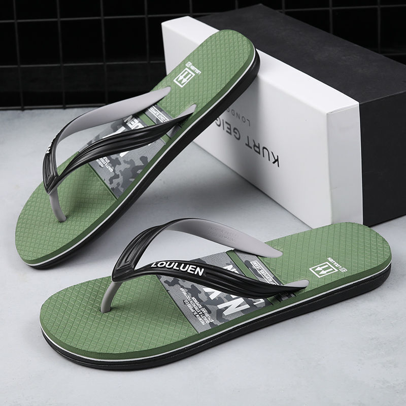Lu 'an summer flip-flop sandals for men's new trendy outerwear beach anti-slip men's flip-flops undefined