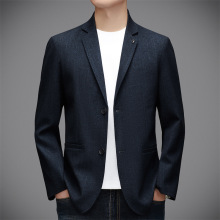 品牌高档羊毛西装西服男中青年高级职业修身百搭单西时尚休闲外套