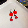 Fashionable metal silver needle, earrings, silver 925 sample, European style, high-quality style