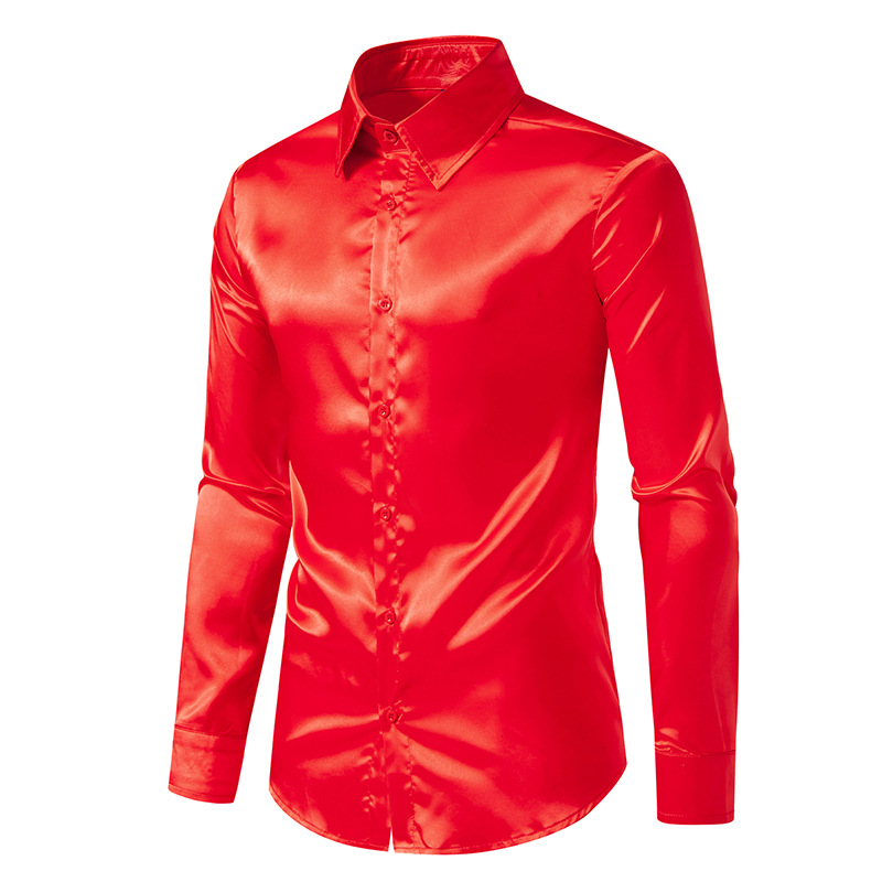 Men's Solid Color Blouse Men's Clothing display picture 10