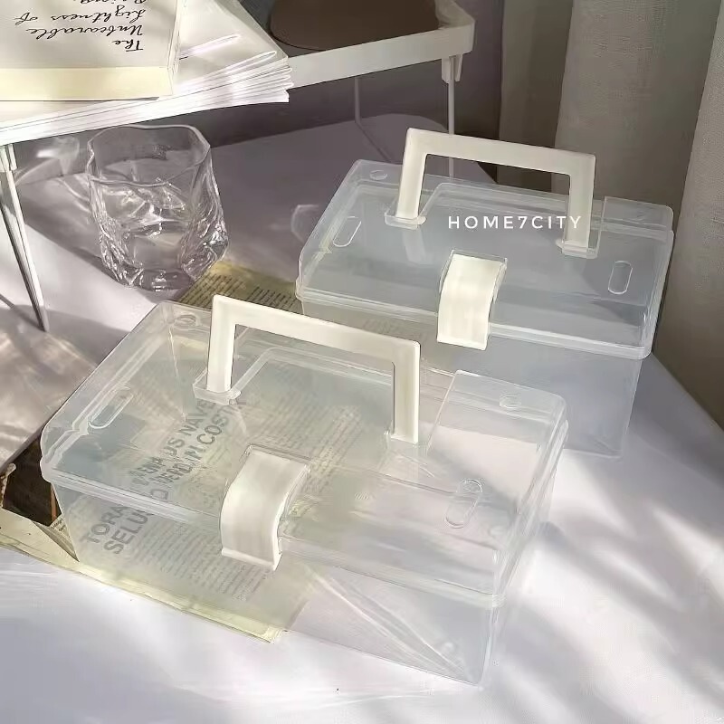 Portable Fit Box Simple Ins Storage Box Transparent Medicine Box Student Dormitory Non-printed Dustproof Multifunctional Medicine Box Portable Fit Box Simple Ins Storage Box Transparent Medicine Box Student Dormitory Non-printed Dustproof Multifunctional Medicine Box