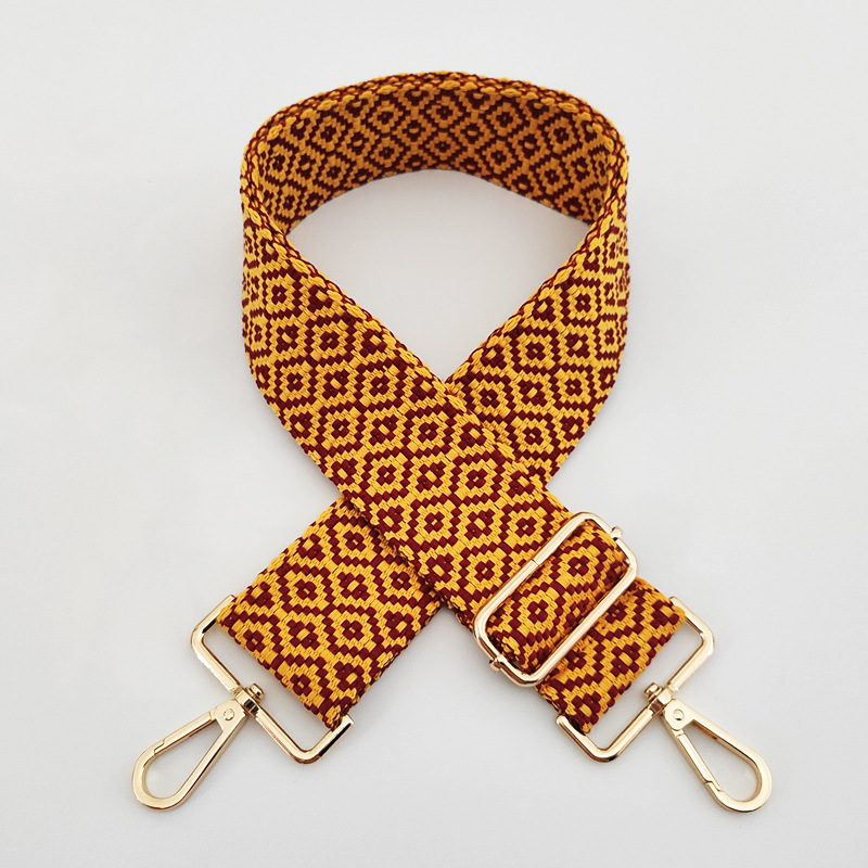 Correa de bolsa de mujer correa de hombro ancha de algodón bordado correa de mochila ajustable alargada correa de hombro de reemplazo Correa crossbody de un solo hombro