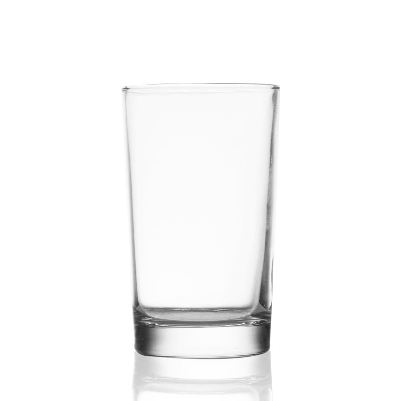 Taza de agua de vidrio al por mayor taza de cuerpo recto taza de té transparente taza de leche de desayuno taza de cerveza taza de cerveza puede imprimir logotipo