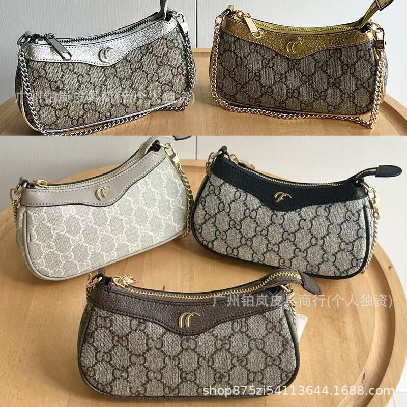 Foreign Trade Supply 2026 New Model Double g Monogram Genuine Leather Underarm Women's Bag Ophidia Mini Chain Shoulder Bag for Women Foreign Trade Supply 2026 New Model Double g Monogram Genuine Leather Underarm Women's Bag Ophidia Mini Chain Shoulder Bag for Women