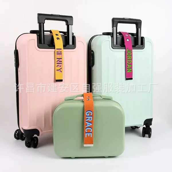 Cross-Border Pod Dropshipping Blank Luggage Tags Waterproof Airport Luggage Tags Travel Suitcase Identification Straps Thickened