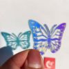 Acrylic realistic three dimensional decorations with butterfly with accessories, accessory, 3D, gradient, handmade