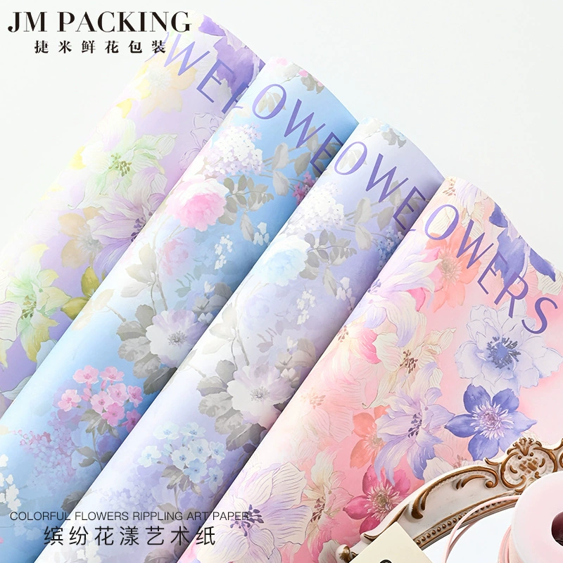 Красочная цветочная упаковочная бумага крафт художественная бумага масляная бумага цветочный магазин