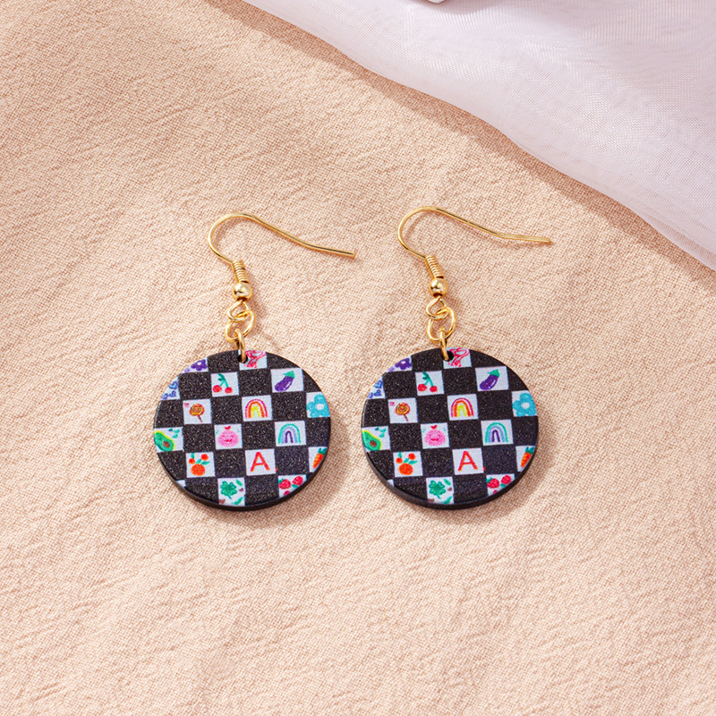 New Earrings Fashion Pattern Acrylic Earrings Trend Letter Earrings Female display picture 3