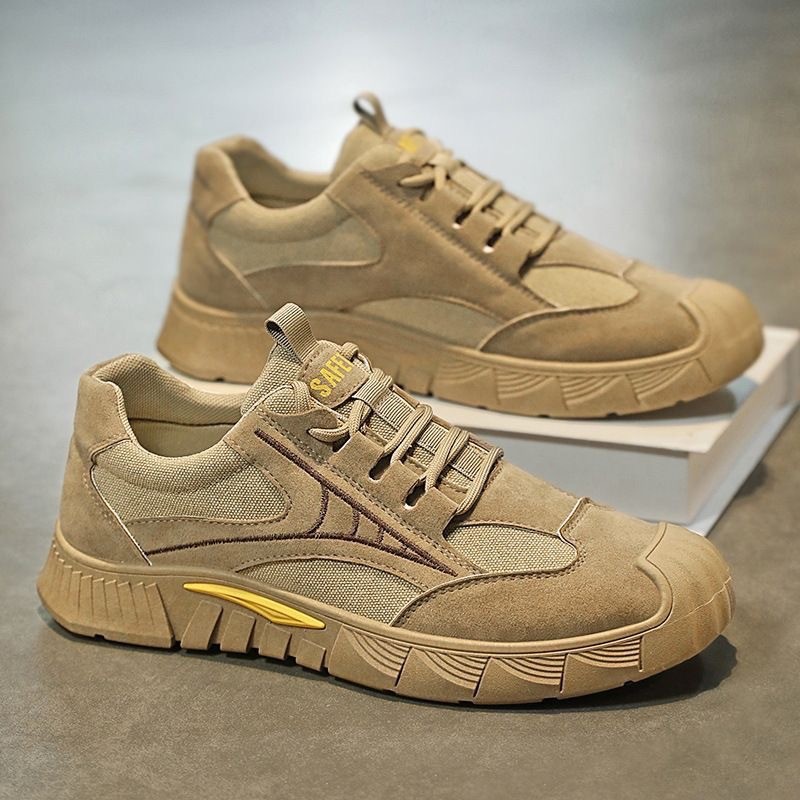 Zapatos de protección laboral para hombres primavera nuevo sitio de trabajo ventilado antideslizante desgaste deportivo zapatos de skate casuales zapatos de trabajo