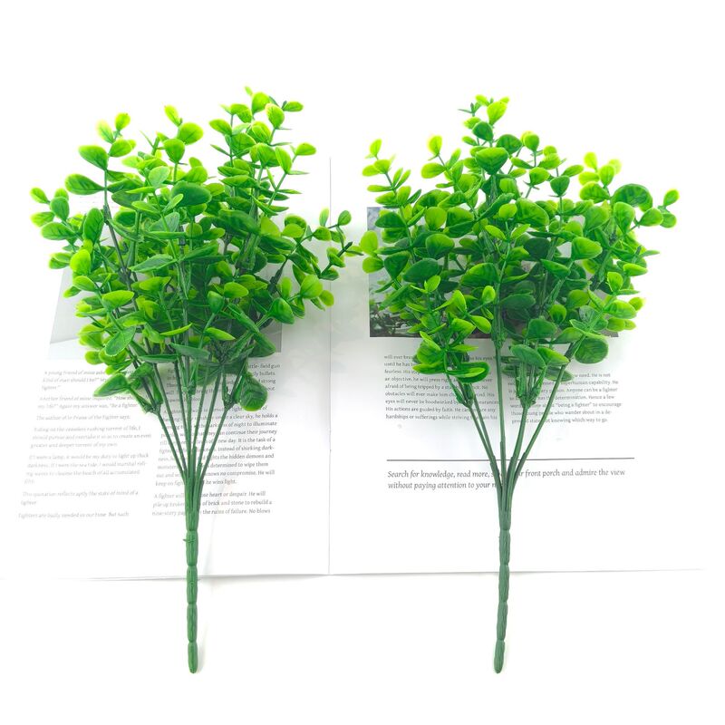 Foreign Trade Amazon Artificial Green Plant 7-Fork Large Eucalyptus Money Leaf Plant Wall for Wedding and Gardening Project Decorations Foreign Trade Amazon Artificial Green Plant 7-Fork Large Eucalyptus Money Leaf Plant Wall for Wedding and Gardening Project Decorations