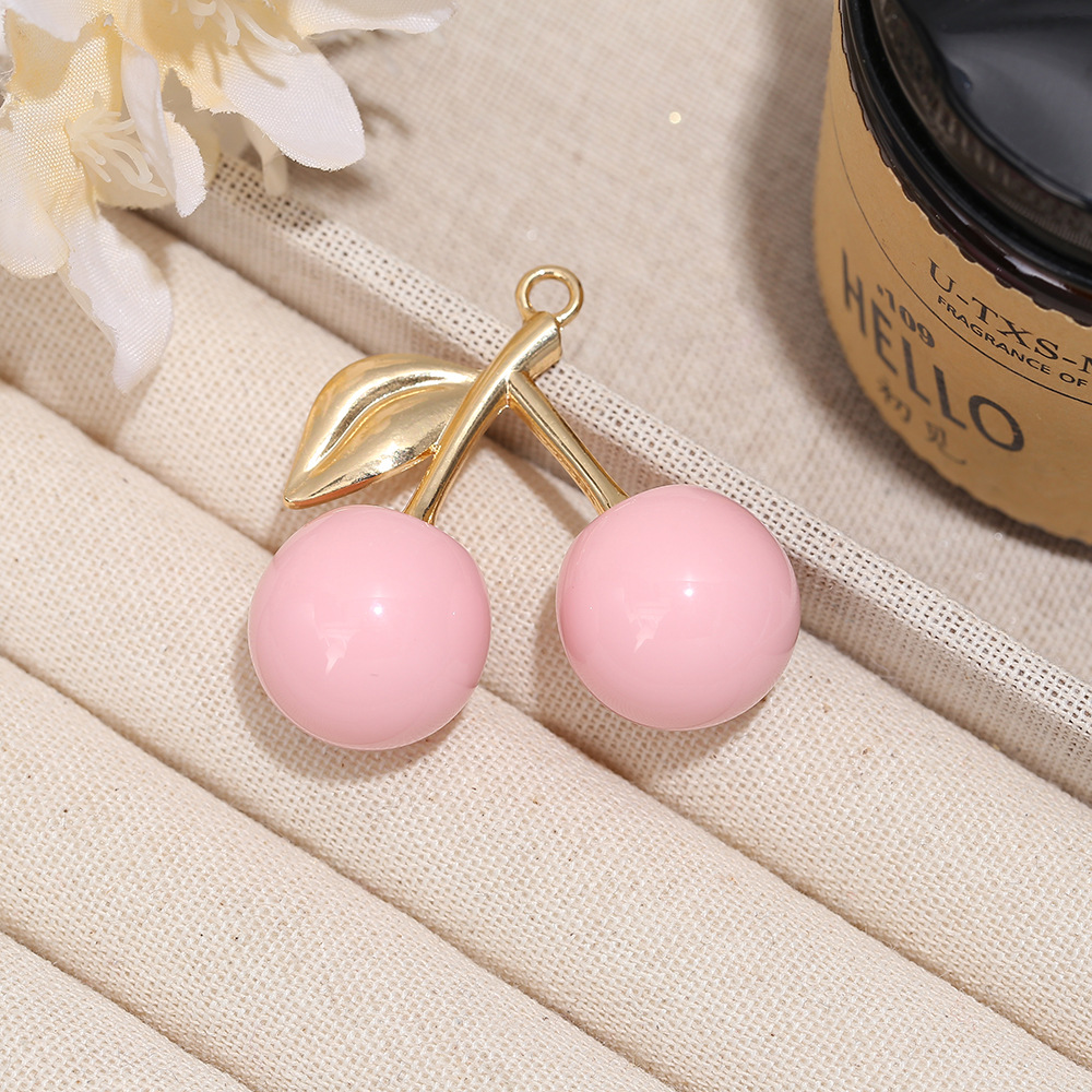 10 PCS/Package Resin Cherry Pendant display picture 6