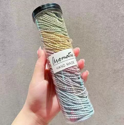 Hair Extension Rope Non-Slip Ponytail Holder, Korean Style, Simple Elegant, 17 cm, 100pcs Tube