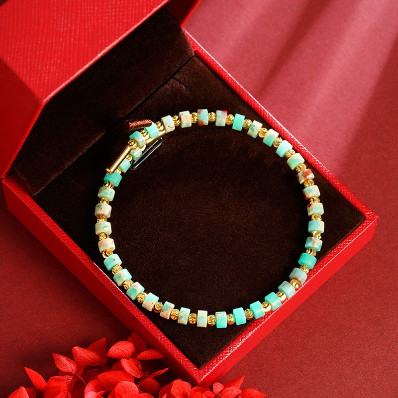 Vietnam arena oro piedra perla azul ajustable bohemia viento Shoushan pulsera de piedra nicho popular fábrica de viento nacional al por mayor