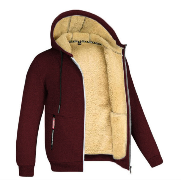 Free Shipping Cross-Border Cashmere Men's Sweatshirt Autumn and Winter Velvet Thickened Hooded Sportswear Casual Cardigan Warm Outer Free Shipping Cross-Border Cashmere Men's Sweatshirt Autumn and Winter Velvet Thickened Hooded Sportswear Casual Cardigan Warm Outer