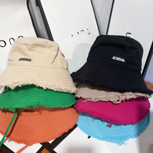Fishing cap with large brim sun hat, makes face look smaller, sun protection, edge grinding, fashionable, outdoor versatile hat, spring new style, bucket hat, autumn new style