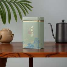 125g小罐装茗茶碧螺春茶叶罐子空罐立体批发龙井茶叶罐一体成型