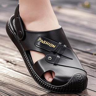 Men's Sandals New Summer Soft Sole Non-Slip Outer Wear Waterproof Casual Driving Thick Sole Wear-Resistant Beach Shoes Sandals and Slippers