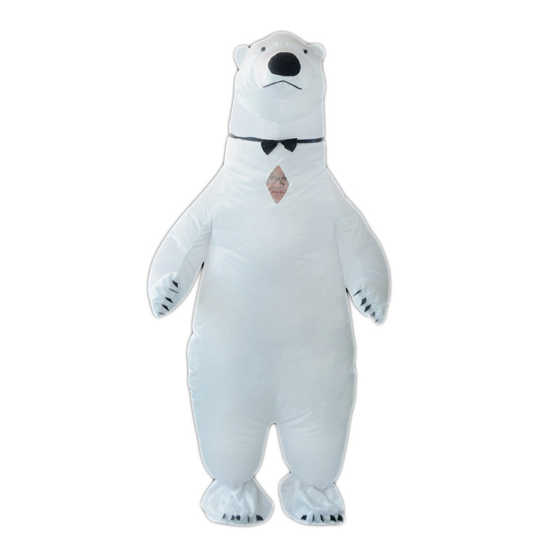 【出租】抖音大白北极熊卡通人偶服装行走北极熊充气衣服演出道具
