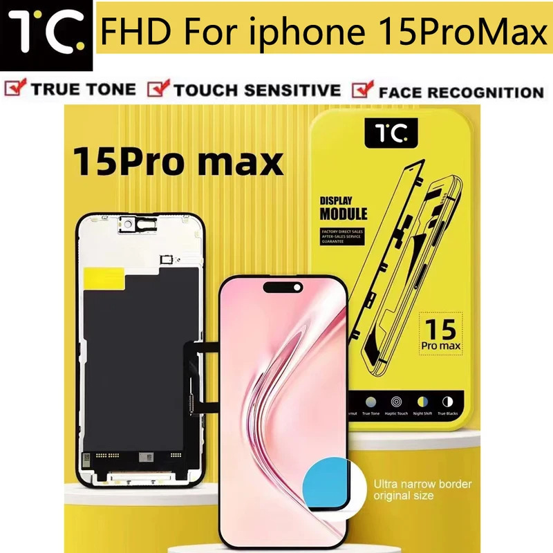 TC INCELL para iPhone 13 14 15 Pro Max LCD Asamblea de Pantalla de Teléfono Móvil