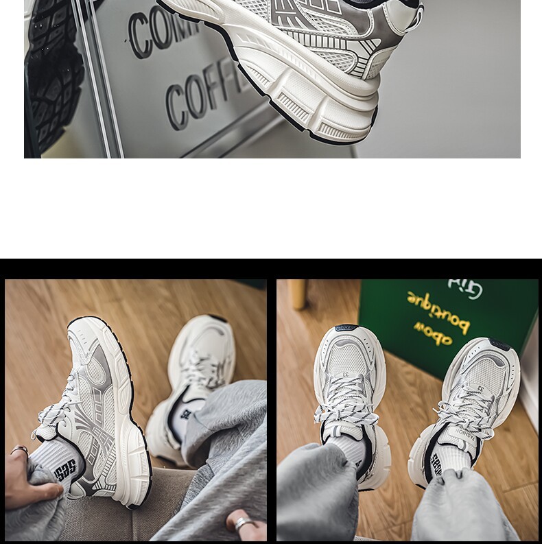Men's Summer Mesh Breathable Sneakers For Teenagers, Casual Running With Height-increasing Design, Featuring A High-end_vogvips.com