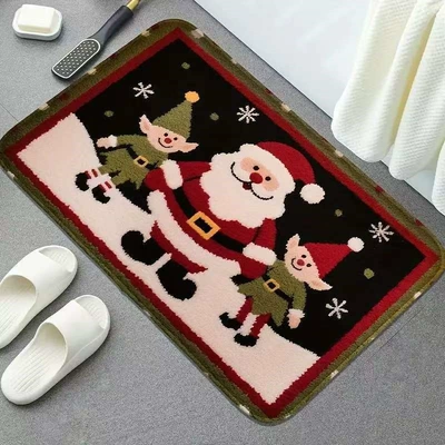 Avtomobil döşəmə paspasları – entryway - yy0721-christmas-5-4060cmskin-friendly-imitation-cashmere