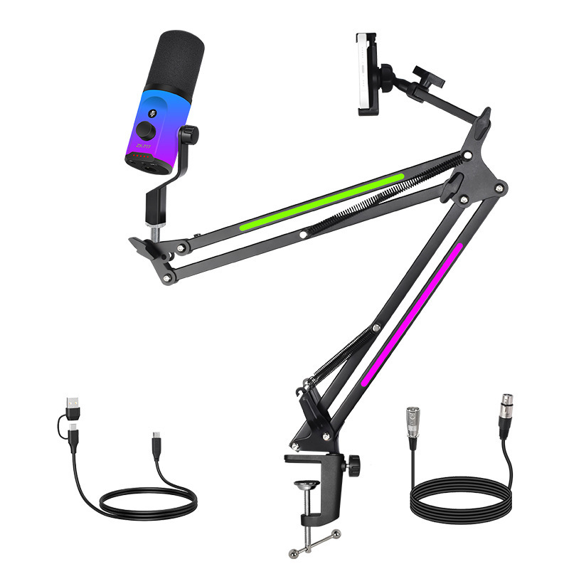 ZX777 ダイナミック XLR/USB デュアルモードマイクラジオ録音ダビングライブブロードキャスト専用コンピュータデスクトップノイズリダクションマイク|undefined