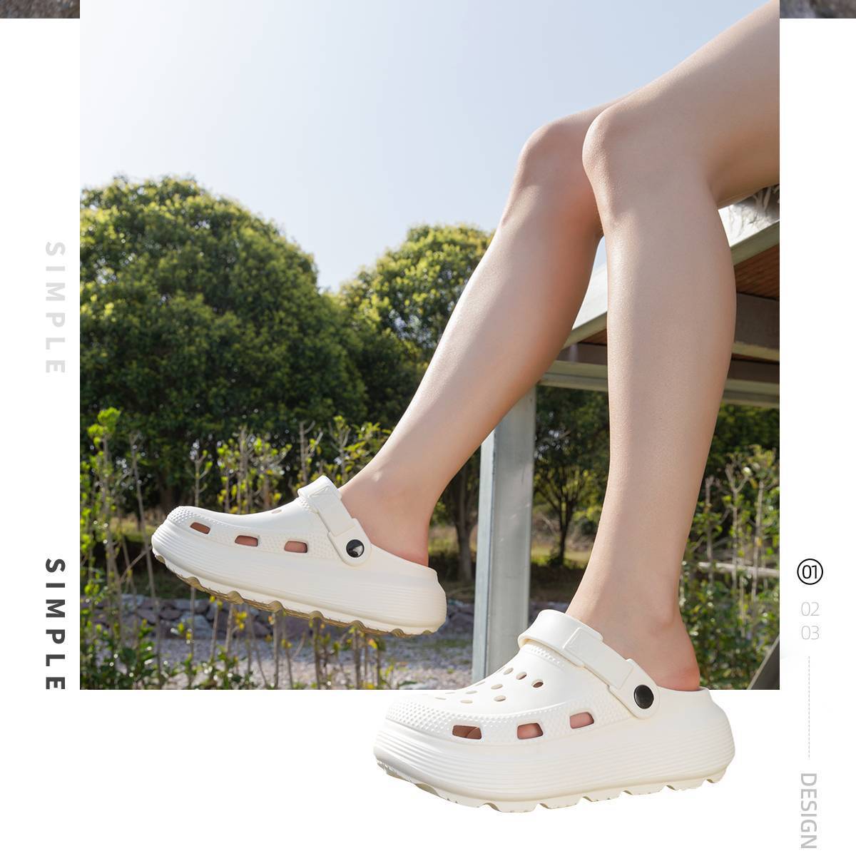 Lidani dames clogs met dikke zool antislip strand slippers outdoor_voghion.com