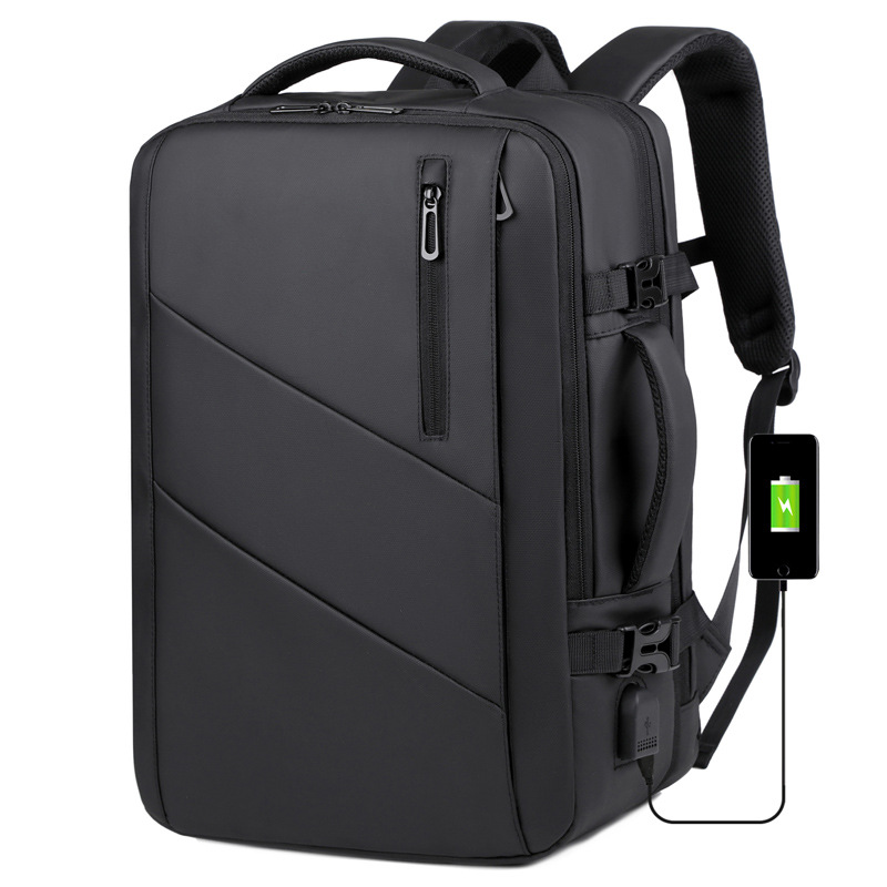 Mochila recargable USB para hombre nueva y expandible transfronteriza Mochila para computadora multifuncional de gran capacidad Mochila escolar