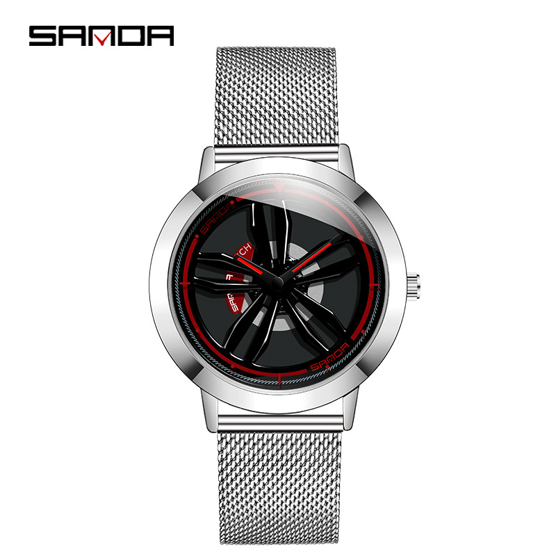 1009 메쉬 벨트 실버