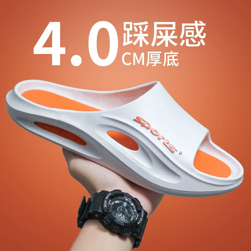 Спортивные мужские тапочки, летние новые национальные модные парные модные домашние модные наружные тапочки с толстой подошвой, пляжные тапочки на ощупь