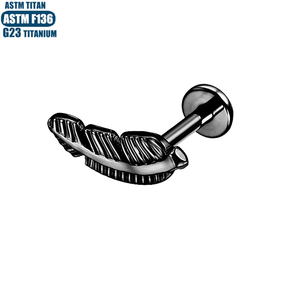 F136 Titanium Alloy Lip Ring Small Ear Nail Thread Inner Tooth Ear Bone Nail Tragus Piercing Earring Cartilage Ring Snake Lip Nail detail image 10
