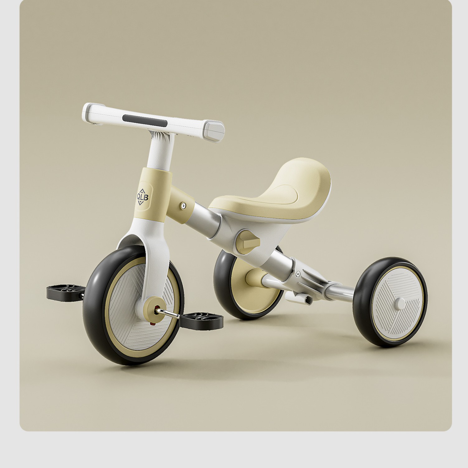 Triciclo Infantil a Pedales para Niños de 1-3 Años de Metal Pedalear para Interior y Exterior