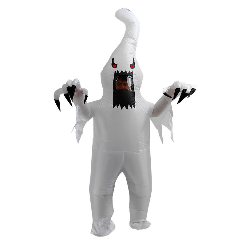 Amazon explosión impresa inflatable T-Rex disfraz Halloween multicolor T-Rex disfraz de fiesta disfraz de muñeca