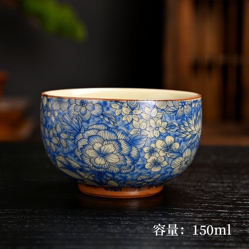 汝窑茶杯泡茶杯开片主人杯客杯珐琅彩品茗杯个人杯陶瓷纪念伴手礼|undefined