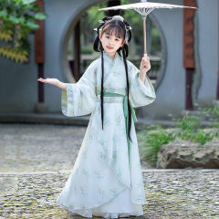 戦国ローブ女の子漢服中国風 2025 新シーズン魏晋スタイルスーパー妖精子供古代衣装唐スーツパフォーマンス衣装