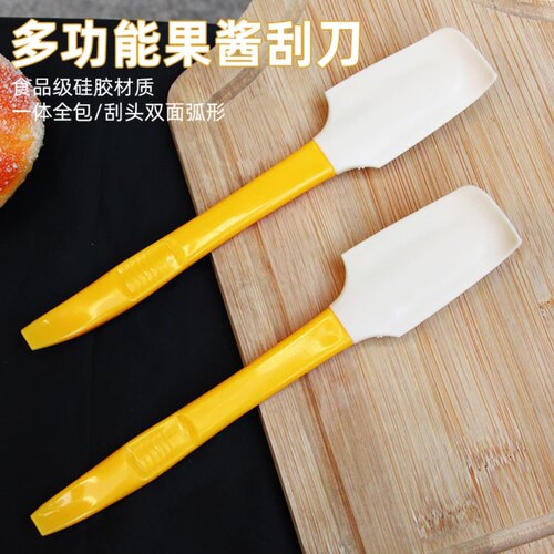 Silicone butter spatula, high-temperature resistant elbow stirring rod, can opener, multifunctional baking butter and jam spatula