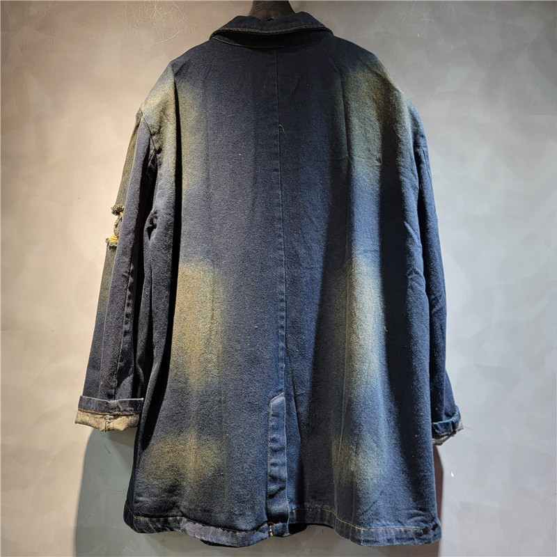 Chaqueta Vaquera Desgastada con Rotos Denim